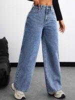 Aadvi Fashion Women Original High-Rise Stretchable Wide Leg Jeans