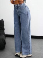 Aadvi Fashion Women Original High-Rise Stretchable Wide Leg Jeans