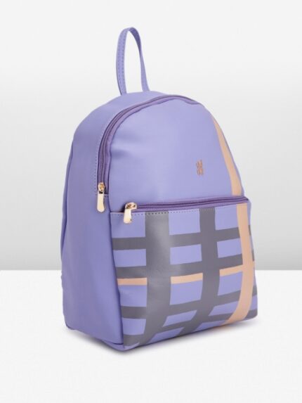 Baggit Women Checked Small Backpack