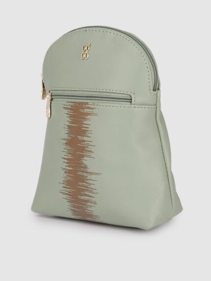 Baggit Women Green Printed Backpack