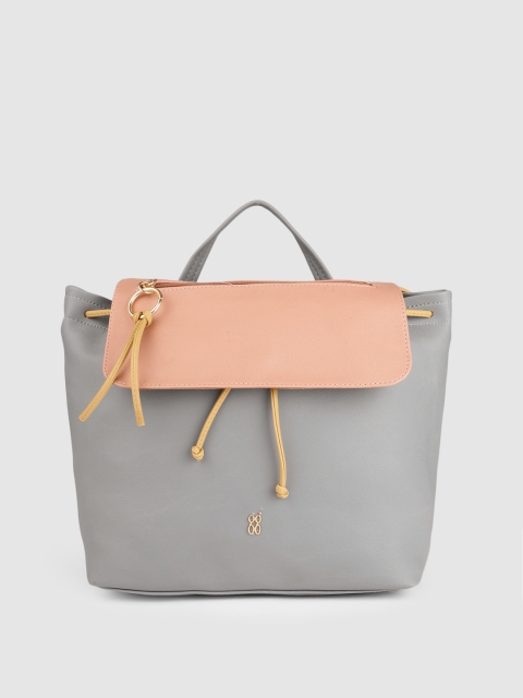 Baggit Women Light Blue & Pink Backpack