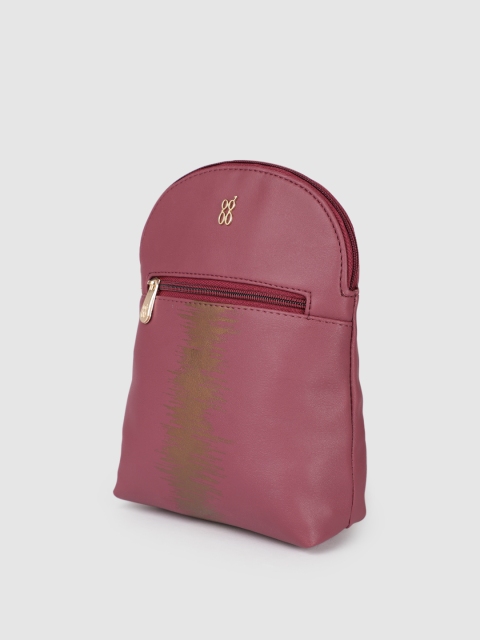 Baggit Women Red Printed Backpack