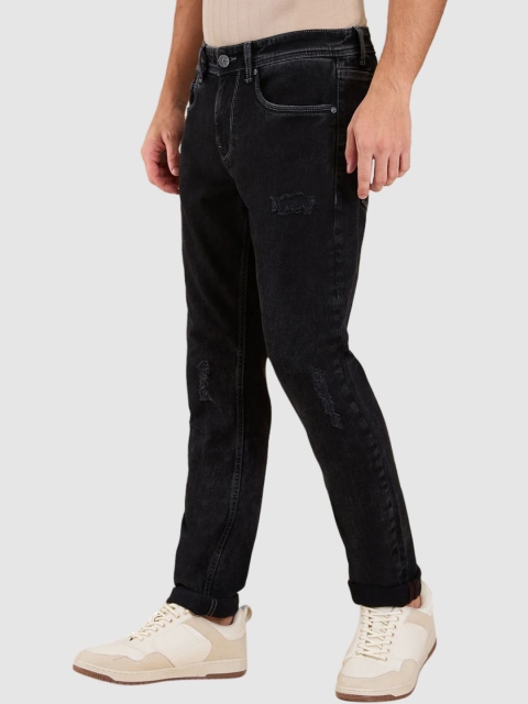 Being Human Men Classic Slim Fit Mildly Distressed Light Fade Stretchable Jeans