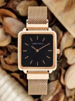 Buy JOKER & WITCH Women Black & Rose Gold Toned Analogue Watch AMWW311 - - Accessories for Women