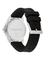 Calvin Klein Men Aqueous Brand Logo Textured Dial & Textured Strap Analogue Watch 25200386