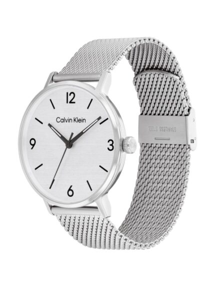 Calvin Klein Men Braided Modern Analogue Watch 25200433-Silver