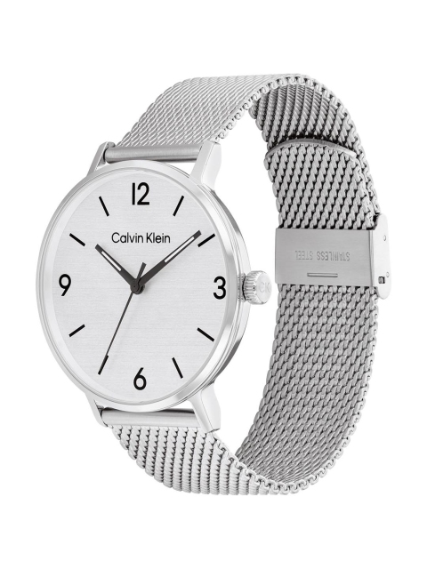 Calvin Klein Men Braided Modern Analogue Watch 25200433-Silver