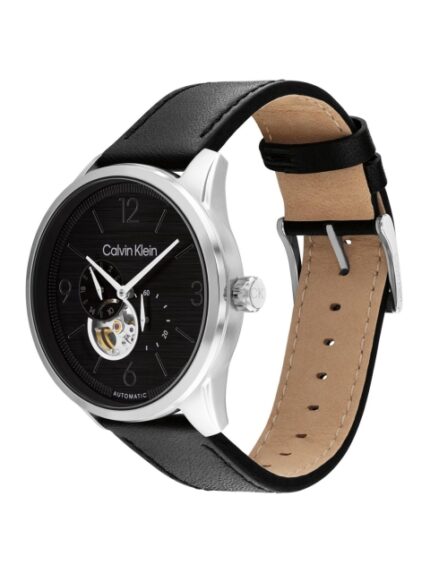 Calvin Klein Men Ck Esteem Leather Straps Analogue Motion Powered Watch 25200388