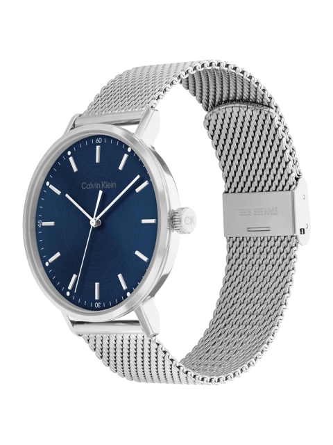 Calvin Klein Men Modern Mesh Stainless Steel Bracelet Style Analogue Watch 25200045