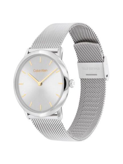 Calvin Klein Unisex Exceptional Braided Analogue Watch 25300001-Silver