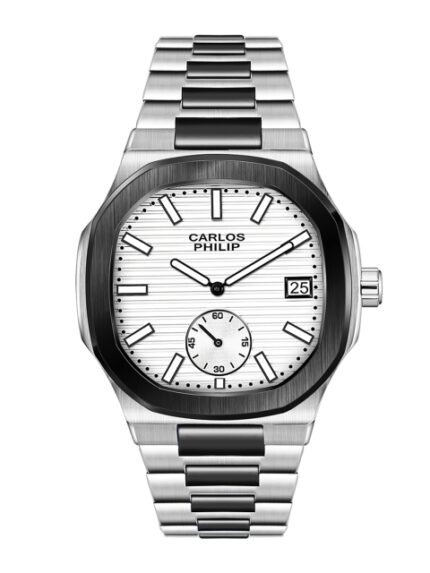 CARLOS PHILIP Men Brass Dial Bracelet Analogue Watch Precision Series S03706A-4