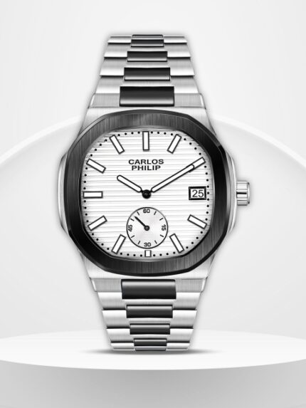 CARLOS PHILIP Men Brass Dial Bracelet Analogue Watch Precision Series S03706A-4