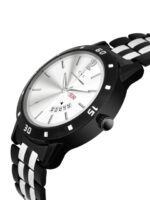 CHARLIEKEEN Men Brass Dial & Stainless Steel Straps Analogue Watch CC-GR004-SLV-CH