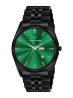 CHARLIEKEEN Men Brass Dial & Stainless Steel Straps Analogue Watch CC-GR010-FULL-GRN