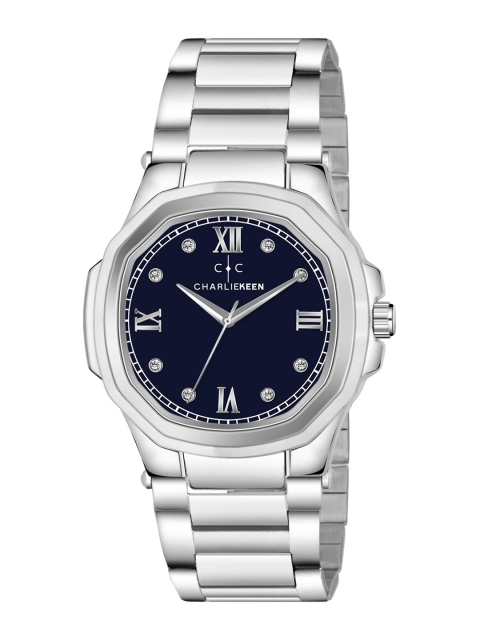 CHARLIEKEEN Men Brass Dial & Stainless Steel Straps Analogue Watch CC-GSQ020-BLU-CH