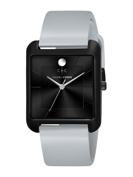 CHARLIEKEEN Men Brass Dial & Straps Analogue Watch CC-GSQ008-BLK-GRY