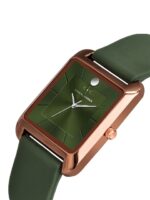 CHARLIEKEEN Men Brass Dial & Straps Analogue Watch CC-GSQ008-GRN-GRN