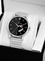CHARLIEKEEN Men Brass Dial & Wrap Around Straps Analogue Watch CC-GR003-BLK-CH