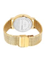 CHARLIEKEEN Men Brass Embellished Dial Analogue Watch CC-GR428-GRN-GLD