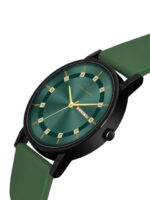 CHARLIEKEEN Men Brass Patterned Dial & Straps Analogue Watch CC-GR318-GRN-GRN