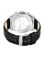 CHARLIEKEEN Men Brass Patterned Dial & Wrap Around Straps Analogue Watch CC-GR911-SLV-BLK