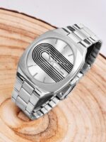 CHARLIEKEEN Men Brass Printed Dial Analogue Watch CC-GSQ016-SLV-CH