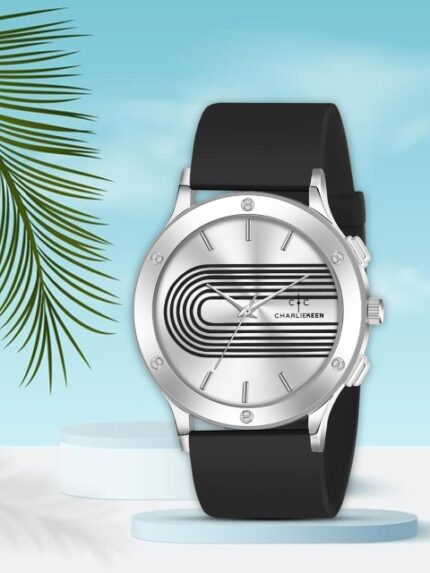 CHARLIEKEEN Men Brass Round Dial & Stainless Steel Straps Analogue Watch CC-GR022-BLK-BLK