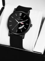 CHARLIEKEEN Men Brass Round Dial & Wrap Around Straps Analogue Watch CC-GR002-BLK-BLK