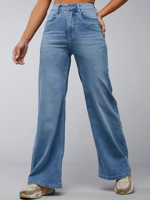 DOLCE CRUDO Wide-Leg High-Rise Regular-Length Stretchable Shaping Denim Jeans