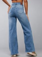 DOLCE CRUDO Wide-Leg High-Rise Regular-Length Stretchable Shaping Denim Jeans