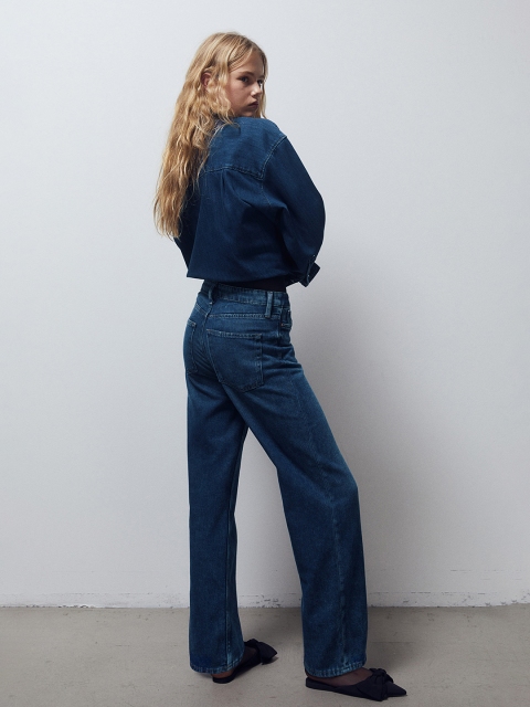 H&M Women Straight High Jeans