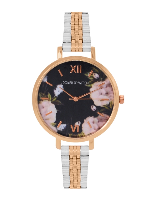 JOKER & WITCH Women Black & Silver-Toned Analogue Watch AMWW324