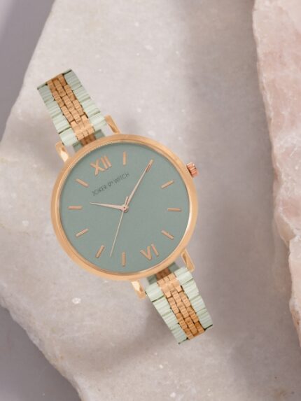JOKER & WITCH Women Grey & Gold-Toned Analogue Watch AMWW325