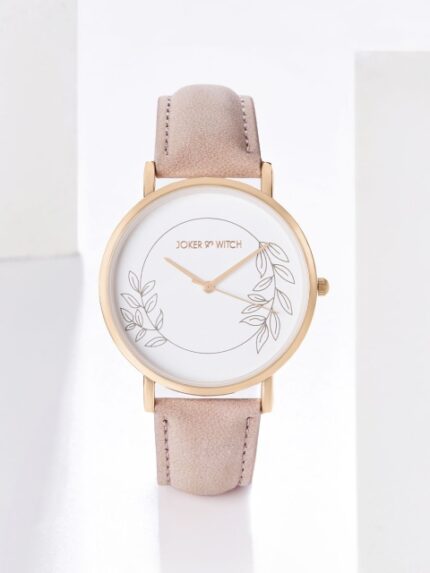 JOKER & WITCH Women Printed Dial & Leather Straps Analogue Watch