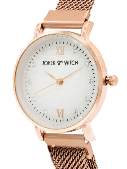JOKER & WITCH Women White & Rose Gold Analogue Watch AMWW256