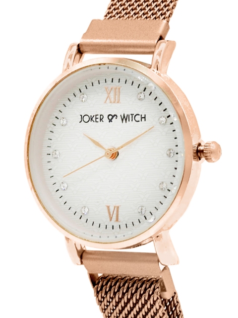 JOKER & WITCH Women White & Rose Gold Analogue Watch AMWW256