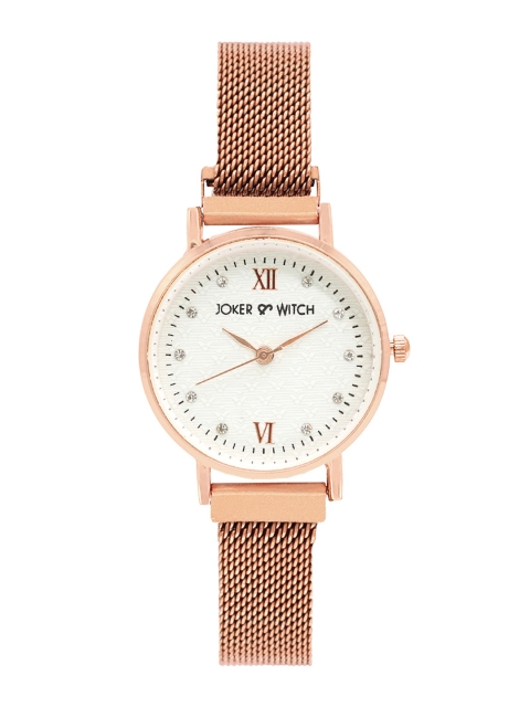 JOKER & WITCH Women White & Rose Gold Analogue Watch AMWW256