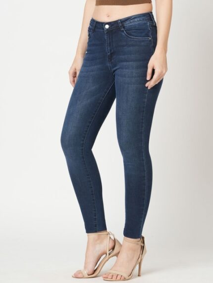 Kraus Jeans Women Skinny Fit High-Rise Light Fade Jeans