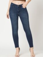 Kraus Jeans Women Skinny Fit High-Rise Light Fade Jeans