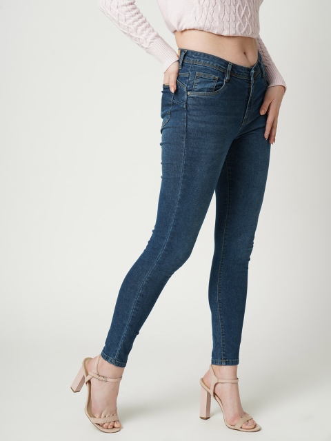 Kraus Jeans Women Skinny Fit Mid-Rise Light Fade Jeans