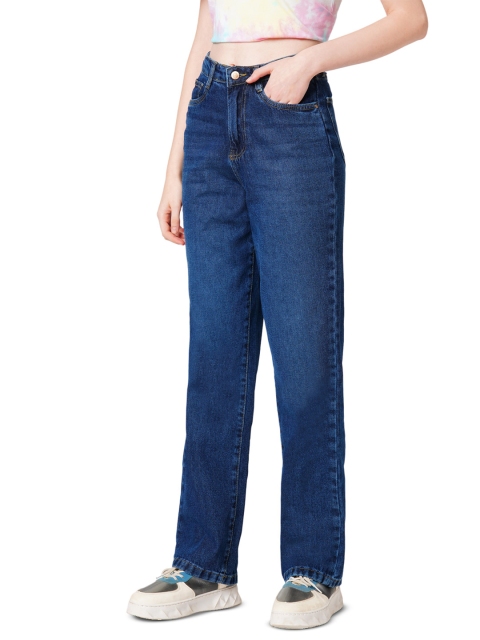 Kraus Jeans Women Straight Fit High-Rise Light Fade Jeans
