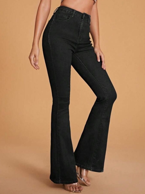 Next One Women Smart Bootcut High-Rise Low Distress Cotton Stretchable Jeans