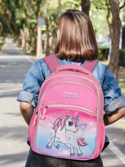 Priority Girls Unicorn Printed School Backpack