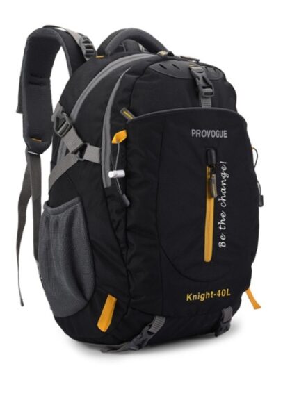 Provogue Unisex Black & Yellow Backpack with Hip Strap & Rain Cover