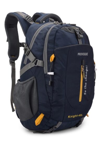 Provogue Unisex Navy Blue Contrast Detail Backpack with Hip Strap