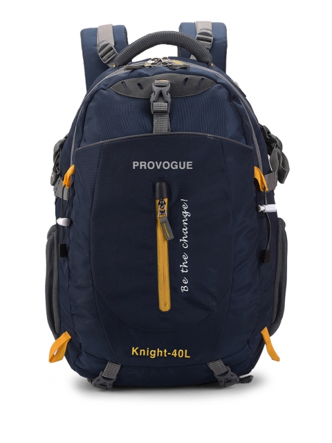 Provogue Unisex Navy Blue Contrast Detail Backpack with Hip Strap