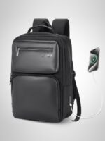 Safari Select Whisk Black with Multiutility Organizer and USB port Laptop Backpack 16L