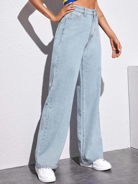 Stylecast X Kotty Women Straight Fit High-Rise Jeans