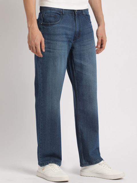 THE BEAR HOUSE Men Straight Fit Mid Rise Stretchable Cotton Jeans