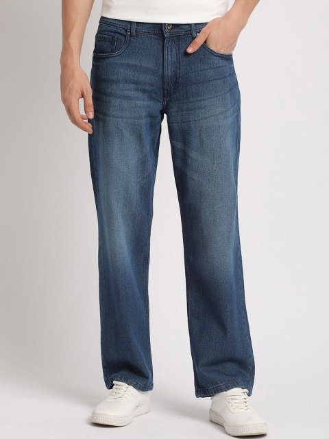 THE BEAR HOUSE Men Straight Fit Mid Rise Stretchable Cotton Jeans
